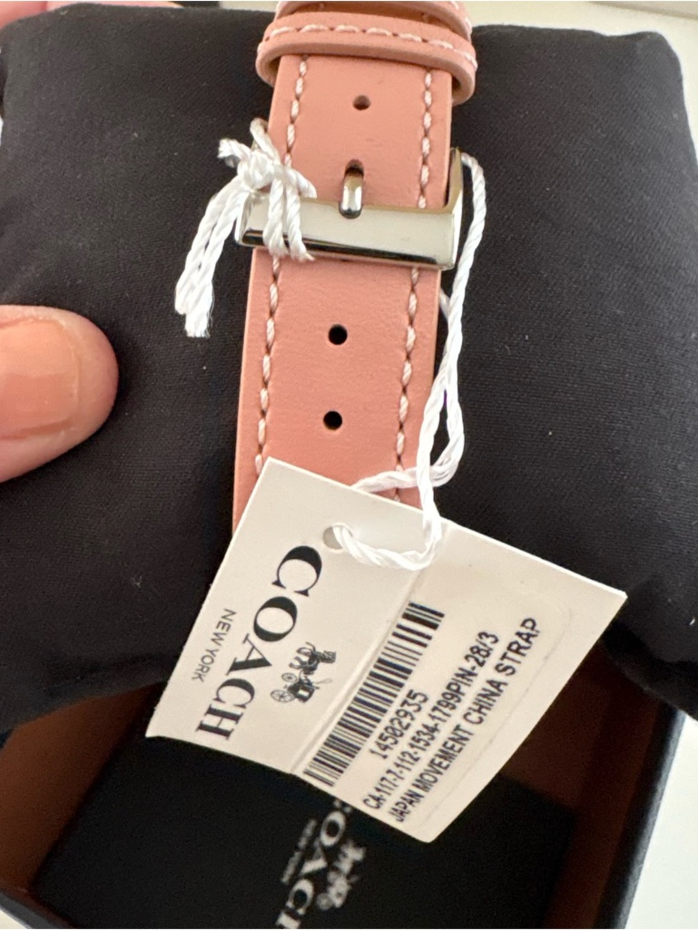 COACH Ruby 32MM LEATHER STRAP in BLUSH PINK - Picture 8 of 12